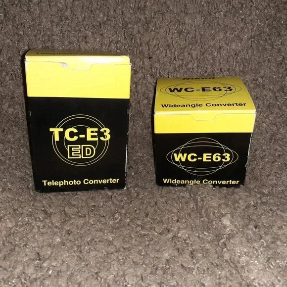 Nikon TC-E3 Telephoto Converter & WC-E63 Wideangle Converter Set-NEAR MINT